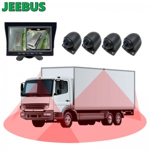 3D 1080P 360 버스 Paking 카메라 자동차 역전 보조 트럭 360 학위 카메라 버드 뷰 보안 시스템